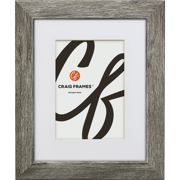 Craig Frames 20x24 inch Gray Barnwood Picture Frame Matted for a 16x20 Photo