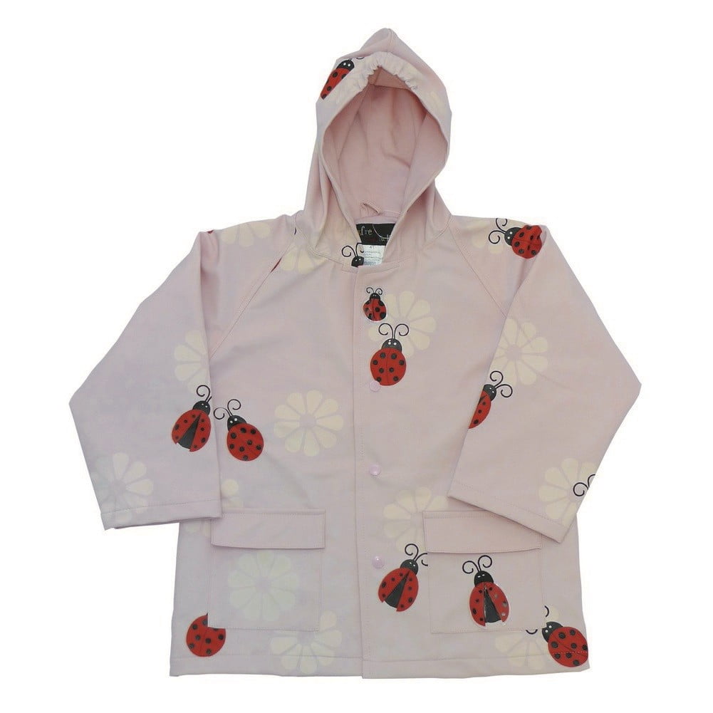 Foxfire Little Girls Pink Lady Bug Rain Coat 3T