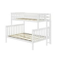 thumbnail image 3 of Max & Lily Solid Wood Bunk Bed, Twin over Full with Ladder on End for Kids, White, 3 of 12