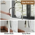 thumbnail image 3 of CASAINC Single Handle Kitchen Faucet with Pull Down Sprayer, Deck Mounted, Brushed Nickel, 3 of 4