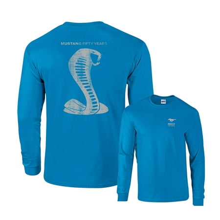 Navy Mustang - Ford Mustang 50 Years Cobra Long Sleeve T-Shirt
