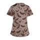 thumbnail image 5 of Tops Cortos para las Mujeres, Halloween Impreso en Cuello en V con Bolsillo, Moda Casual Manga Corta, 5 of 5