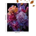 thumbnail image 3 of Vibrant Floral Textured Canvas Print Wall Art for Living Room Bedroom Dining Room Office Kitchen Hallway Entryway Bathroom, 3 of 8