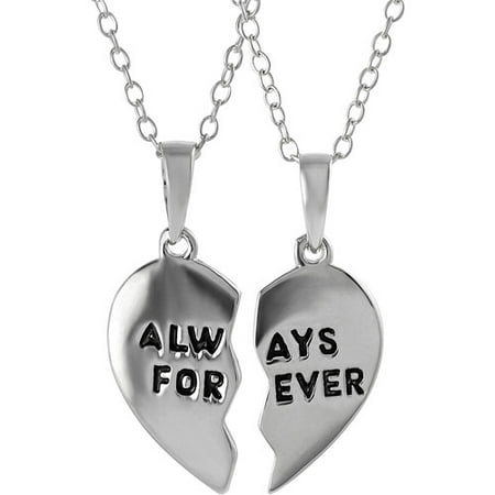 Brinley Co. Sterling Silver 2-Piece Always Forever Pendant, 17