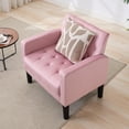 thumbnail image 2 of LAZZO Accent Chair Set of 2, Mid-Century Modern Upholstered Armchair for Living Room & Office, Pink, 2 of 7