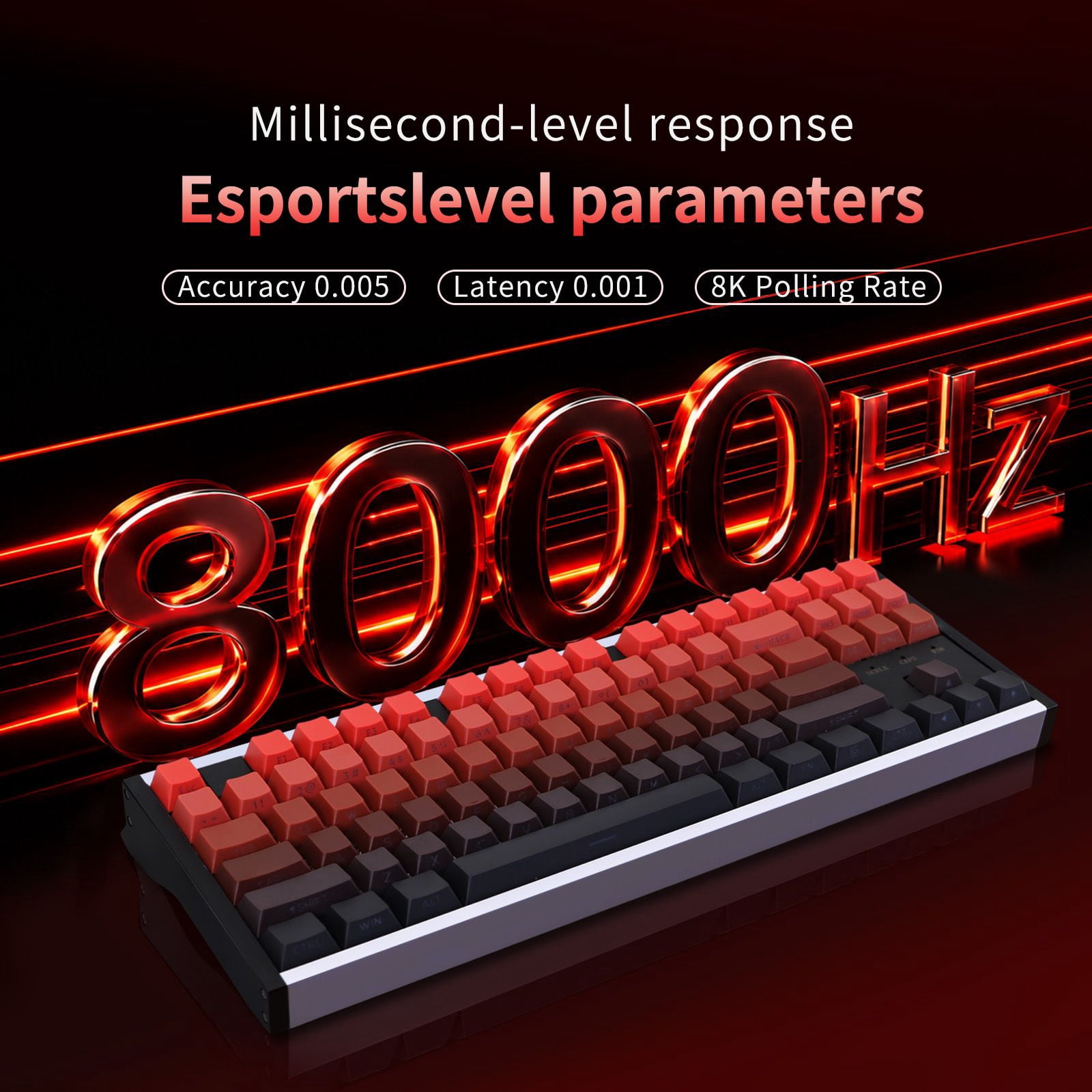 87 Keys Aluminum Mechanical Gaming Keyboard, 0.005 Precision 0.001 Low Latency, 5-Side Dye-Sub Keycaps, 17 ARGB Modes Support Win Mac VIA Customization