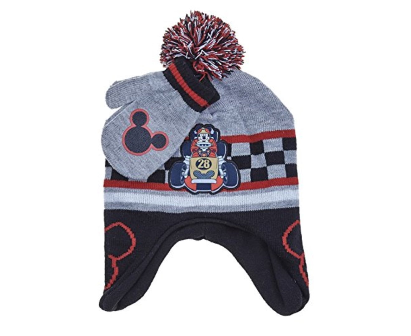 Disney Mickey Mouse Toddler Little Boys Winter Hat /& Mitten Set