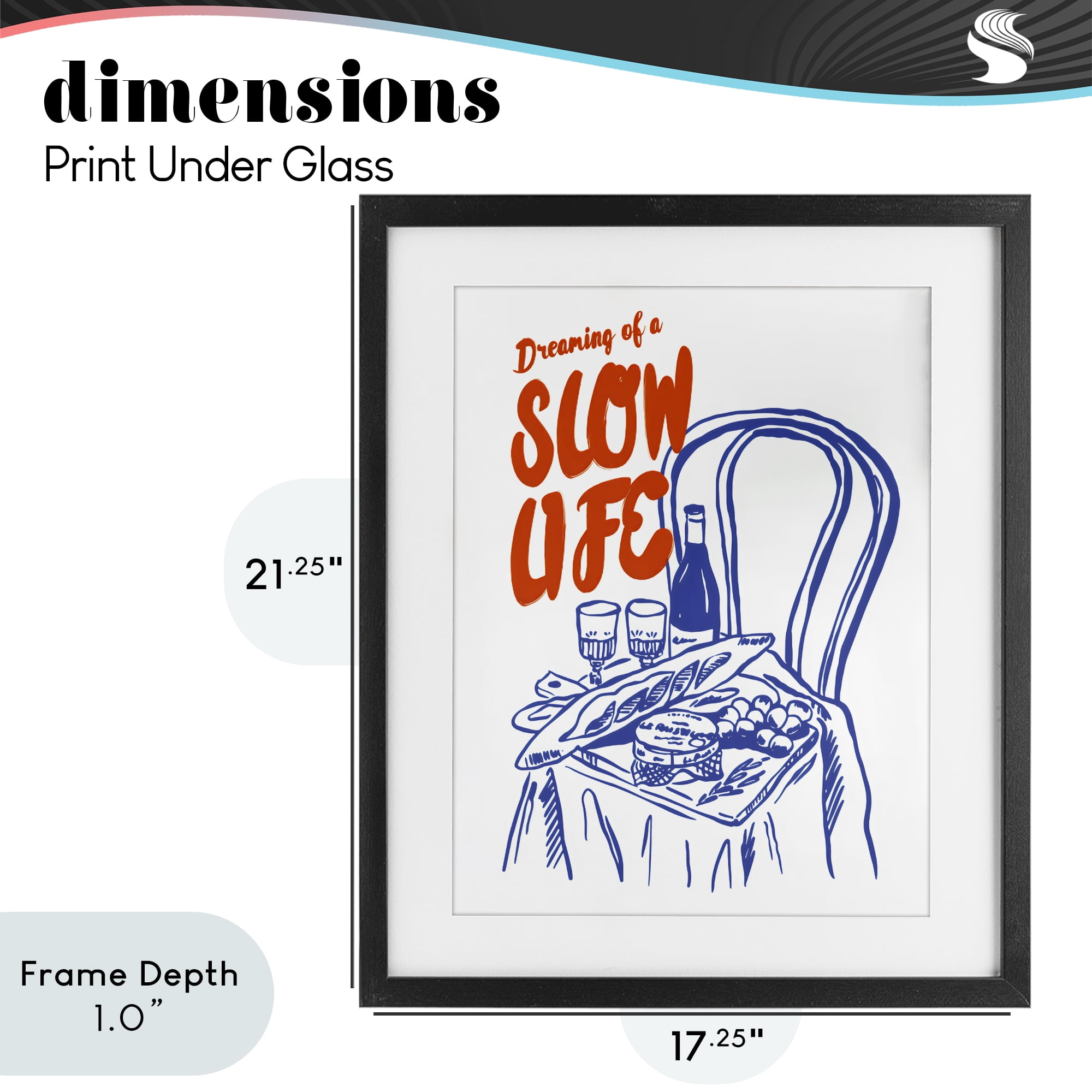 Stupell Industries Dreaming Of A Slow Life Black Framed Print Under Glass, design by The Prints Vibe