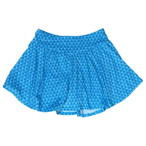 Xersion Womens Blue Geometric Print Athletic Flounce Skort Skirt X-Large