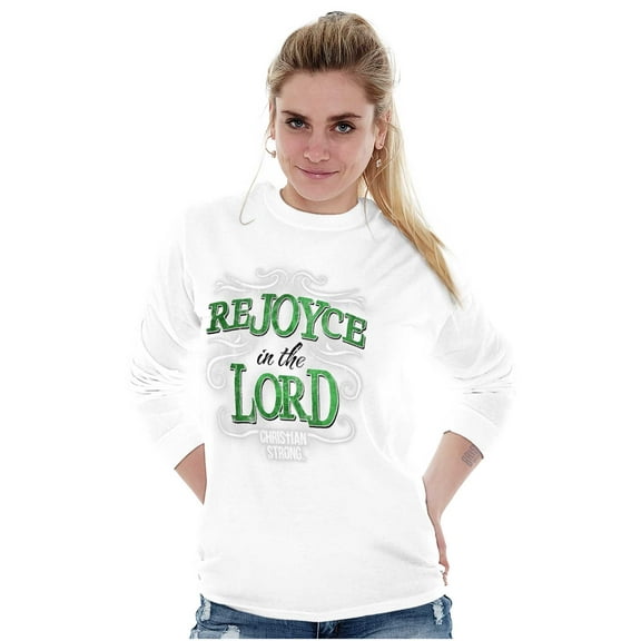 Rejoice In The Lord Christian Women's Long Sleeve T Shirt Brisco Brands S