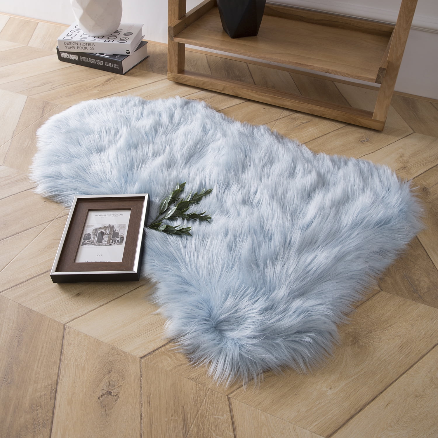 Deluxe Soft Faux Sheepskin Fur Series Decorative Indoor Area Rug 2 x 3