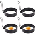 thumbnail image 1 of Egg Ring, Round Professional Pancake Mold, Egg Cooker Rings For Cooking, Stainless Steel Non Stick Round Egg Ring Mold For Fried Egg, Pancakes, Sandwi, 1 of 5
