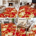 thumbnail image 5 of 6'x9' Area Rugs, Yellow Red Flowers Indoor Outdoor Area Rug for Living Room Bedroom, Luxury Spring Floral Birds Washable Bathroom Rugs Kitchen Floor Carpet Mats Home Decor Aesthetic, 5 of 8
