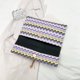 thumbnail image 4 of Bolso Embrague Paja Con Mano Punto Elegante para Mujeres Gran Capacidad () Púrpura, 4 of 9