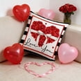 thumbnail image 4 of Dtchengua Heart Print Decorative Pillow - Red Valentine‘s Throw for Living Room, Bedroom & Festive Ambiance, 4 of 6