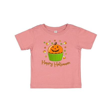 

Inktastic Happy Halloween- cute pumpkin cupcake Gift Baby Boy or Baby Girl T-Shirt