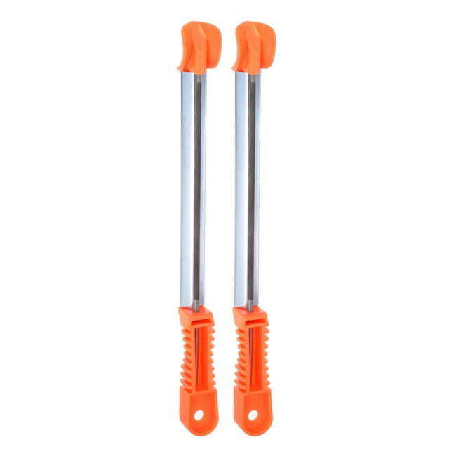 Unique Bargains Chainsaw File, 11/64' (4.5mm) Round Rasp Chrome Steel with Sharpening Guide Handle, 2 Pack