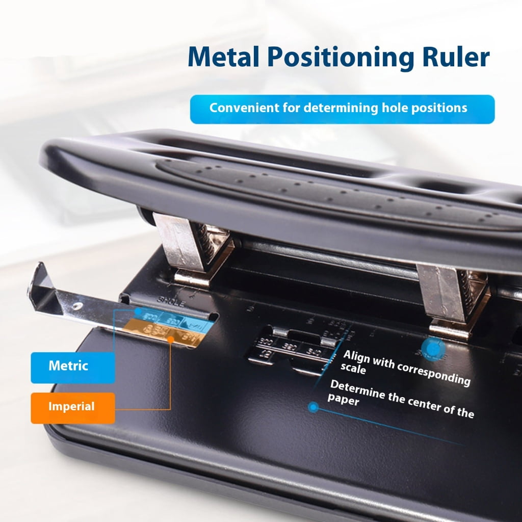 Adjustable 3 Hole Punches 30 Sheet Capacity Labor Saving Paper Punching Machine
