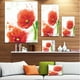 Tulipes Rouges Bloomy Aquarelle - Fleurs Toile Oeuvre Murale – image 3 sur 4