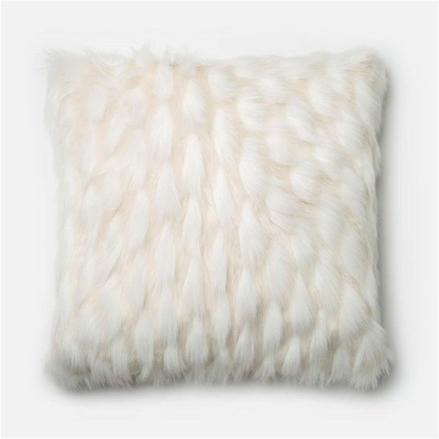Loloi 1'10" x 1'10" Coussin en Poly en Blanc