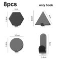 thumbnail image 2 of Dinheiro Ganchos Adhesivos Ganchos para Colgar Lufa, Toallas, Ropa, Batas para Baño Ganchos de Pared Gancho de Puerta 8 Piezas, 2 of 5