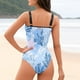 thumbnail image 4 of Traje de baño de bikini de verano con estampado de moda para mujer, con cojín en el pecho y sin soporte de acero, sin espalda, con tirantes, de nailon., 4 of 5