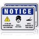 thumbnail image 1 of Paquete de 2 señales de advertencia de prevención de la gripe de 7 x 10 pulgadas, aluminio de 40 milésimas, señales de aviso de uso de mascarilla y aplicación de desinfectante, 1 of 7