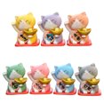 thumbnail image 1 of 7 Pcs Statues Miniatures de Chat en Résine, Figurines de Chat, Mini Statues de Jardin Miniatures, Décors, 1 of 8