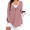 Pink, variant on Cuteduck Plus Size Womenâs Long Sleeve V-Neck Zipper Dress Autumn/Winter 1X-5X