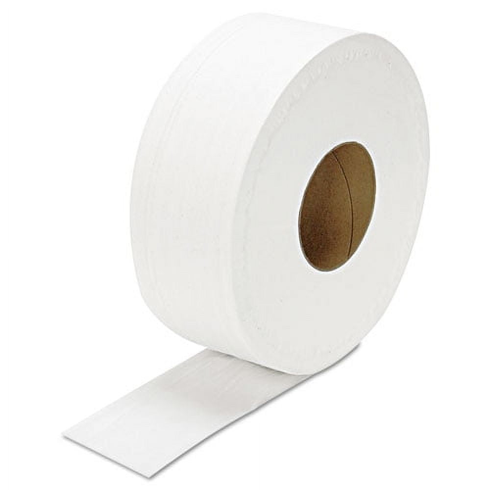 GEN JRT Jumbo Toilet Paper, Septic Safe, 2-Ply, White, 3.3" x 1,000 ft, 12 Rolls/Carton -GENJRT1000