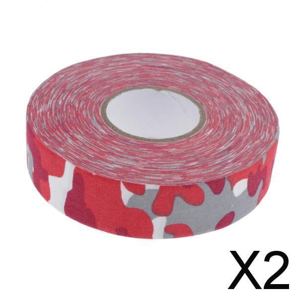 DYNWAVECA 2x1 Rouleau Antidérapant Résistant à l'Usure Bâton de Hockey sur Glace Rouge 2 Pcs