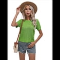 thumbnail image 4 of Suéter de Cuello Redondo Color Sólido Verde XL, 4 of 5