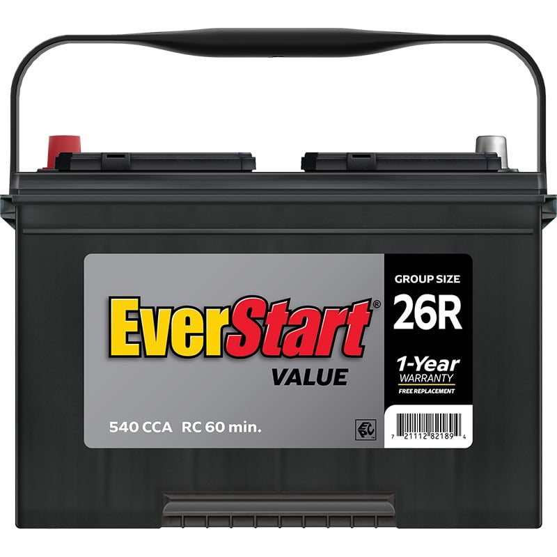 EverStart Value Lead Acid Automotive Battery, Group Size 26 (12 Volt / 525 CCA)