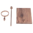 thumbnail image 3 of Pour Over Coffee Dripper Stand, 360 Free Rotation Solid Wood Base Coffee Dripper Holder Rose Gold Elegant  For Office, 3 of 8