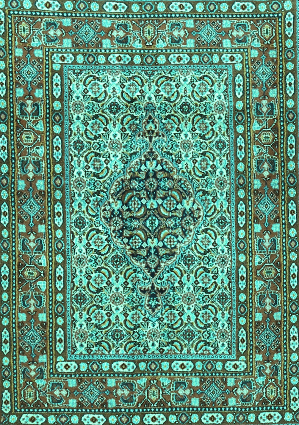 Blue Arabic Rug Ahgly Company Indoor Rectangle Persian Turquoise Blue Traditional Area ...
