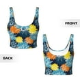 thumbnail image 5 of Fotbe Sunflowers Pattern Womens' Sports Bra Longline Wirefree Padded with Medium Support Sports Moisture-Wicking Workou Vest,Tank Top-X-Large, 5 of 9