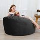 thumbnail image 2 of Yeshouse Sillón tipo puf, puf gigante de 1,20 m para adultos y adolescentes, puf relleno de espuma con funda de terciopelo, gran puf redondo y suave, sofá tipo puf para sala de estar, 2 of 7