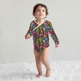 thumbnail image 4 of Xecao Underwater Diving Animals Print Baby unisex-baby Cotton Long-sleeve Bodysuits-6 Months, 4 of 6