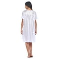 thumbnail image 4 of Casual Nights Women's Fancy Lace Neckline Silky Tricot Nightgown, 4 of 5