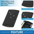 thumbnail image 4 of Funda de llave remota sin llave de 4 botones para Renault Laguna 2009-2016, 4 of 7