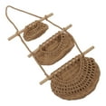 thumbnail image 6 of Uadme Hanging Fruit Basket Hemp Rope Hanging Basket 3 Tier Wall Mounted Handcraft Hemp Rope Wood 3 Tier Hanging Wall Basket for Toys Pet Plush Toys Dolls, 6 of 8
