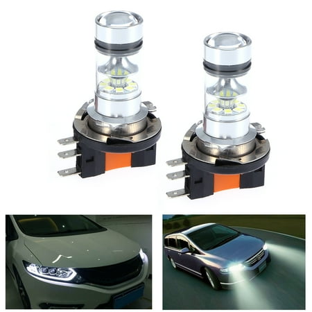 

Pair of 20 LED Bulb H15 100W Fog Light Low Beam Lights Daytime Running Light for Car (White Light)