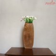 thumbnail image 7 of Mela Artisans Manas Style Wood Vase with Medium Burnt Finish | 12" x 3.5" x 3.5", 7 of 7