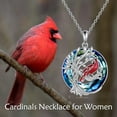 thumbnail image 3 of JKR Cardinal Necklace for Women 925 Sterling Silver Red Cardinal Pendant Necklace Sympathy Memorial Jewelry Gifts for Women Mom Her, 3 of 10