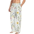 thumbnail image 6 of Logiee Watercolor Floral A Print Pajama Pants for Men,Men’s Pajama Bottoms,Mens PJ Pants with Pockets & Button Fly-X-Large, 6 of 6