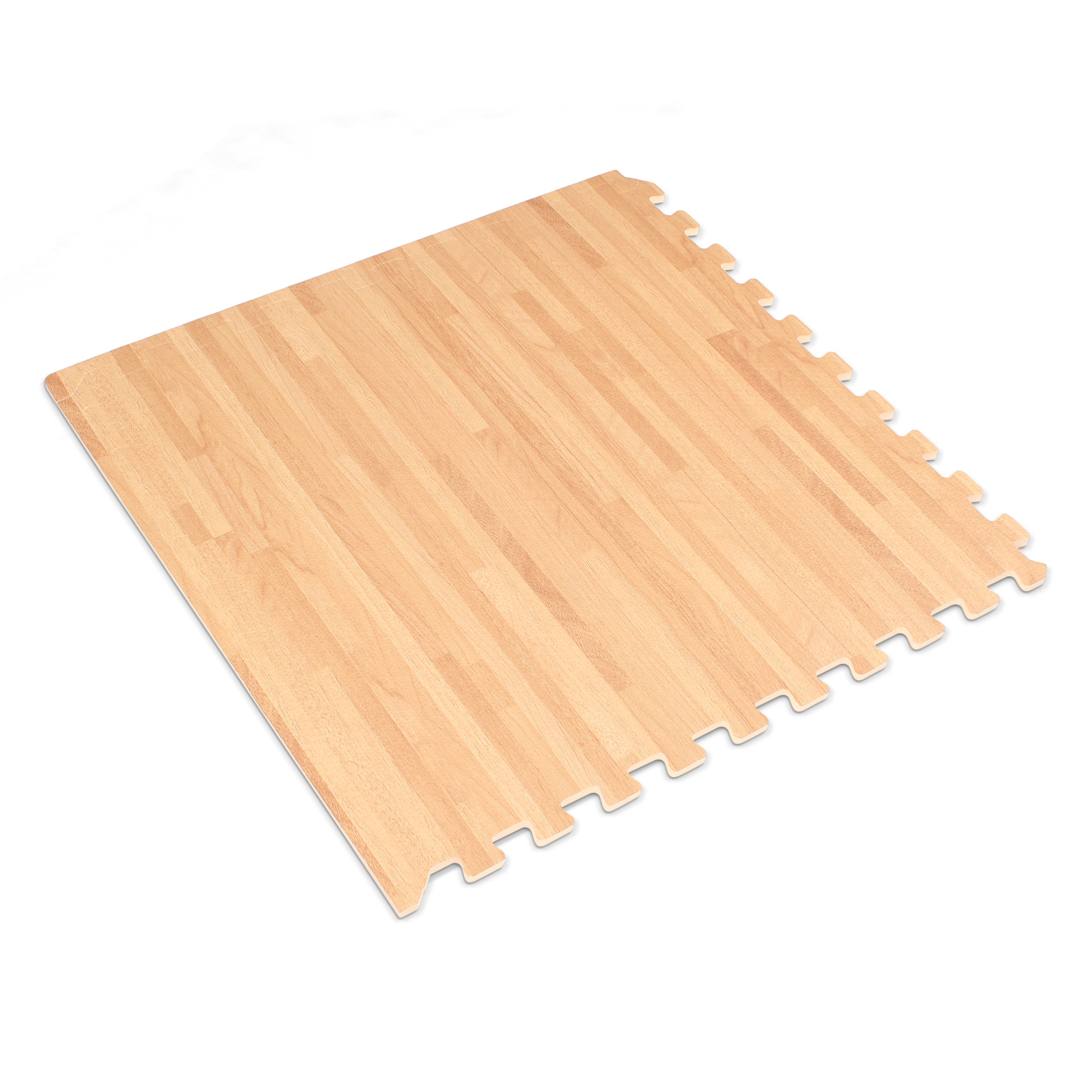 Premium Wood Grain Interlocking Foam Floor Mats Anti Fatigue