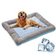 thumbnail image 2 of Cooling Dog Bed Pet Cool Mat for Cats And Dogs | Ice Silk Material Soft for Summer Sleeping Product Dog Beach Bed (Pink,L 76X58CM), 2 of 7