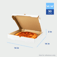 thumbnail image 4 of Karat White Pizza Boxes - Grease-Resistant Corrugated Pizza Box, Ventilated & Convertible to Plate, Perfect for Personal & Pizzas - Pack of 50 (14"), 4 of 11