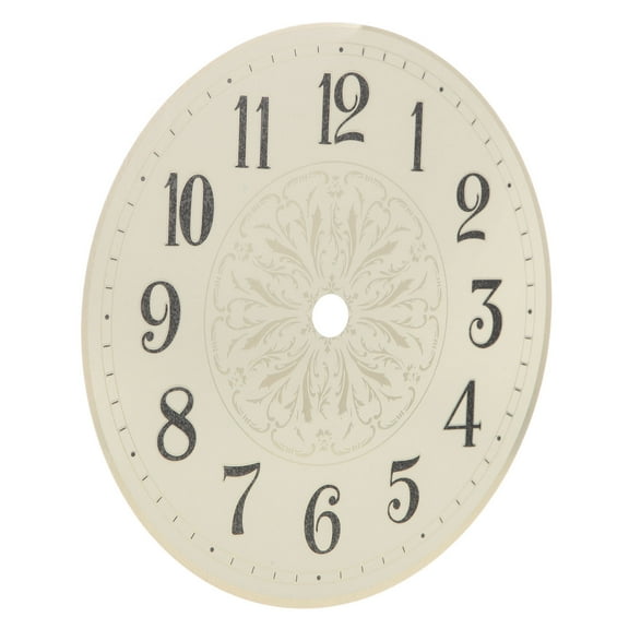IBASETOY 5.5 Inch Iron Wall Clock Face Round Dial Plate with Numerals for DIY Crafts Golden 2pcs