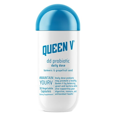 Queen V Dd Probiotic Daily Vitamins Balances Yeast Bacteria For Digestive Health 30 Count